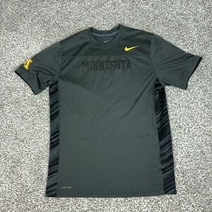 Minnesota Golden Gophers Shirt Mens Medium Gray NCAA Football Nike Dri Fit Tee